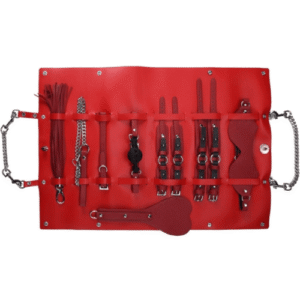 Red Leather 8-Piece BDSM Set